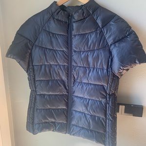 Navy Blue Short Sleeve Puffer - Johnston and Murphy Small